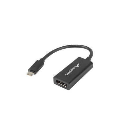 Adaptador usb lanberg usb tipo c m 3.1 a displayport h 15cm negro