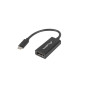 Adaptador usb lanberg usb tipo c m 3.1 a displayport h 15cm negro