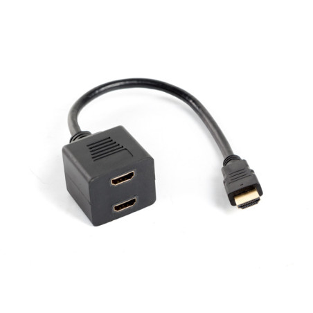 Adaptador lanberg hdmi macho -  hdmi hembra x2 splitter 20cm