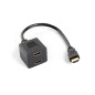 Adaptador lanberg hdmi macho -  hdmi hembra x2 splitter 20cm