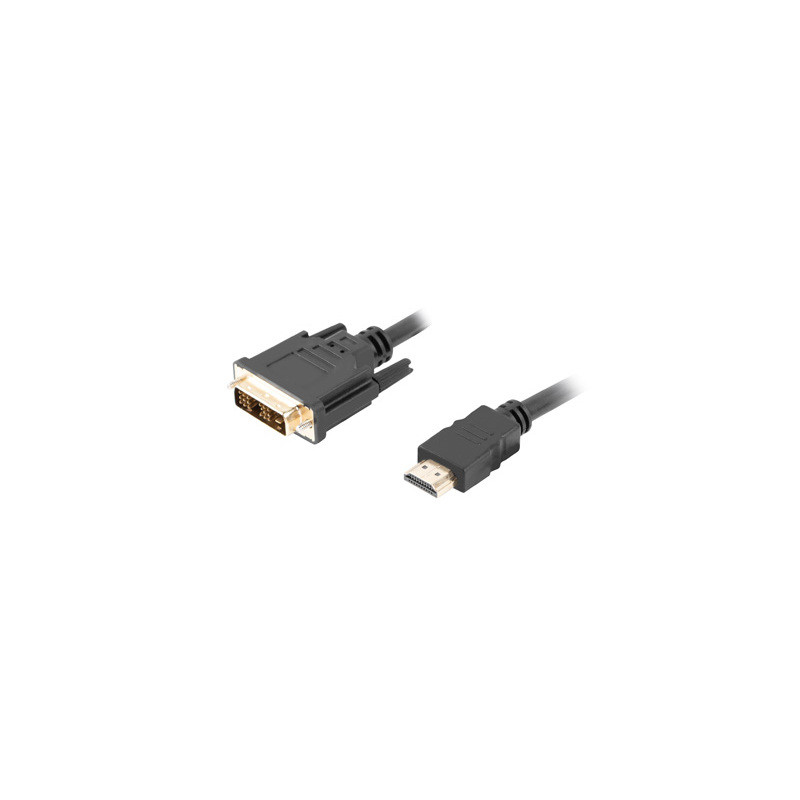 Cable hdmi lanberg macho -  dvi - d 18+1 macho single link 3m negro