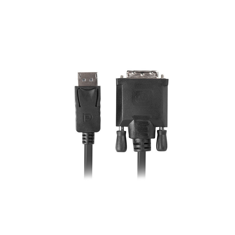 Cable displayport lanberg macho - dvi - d macho 24+1 1.8m negro