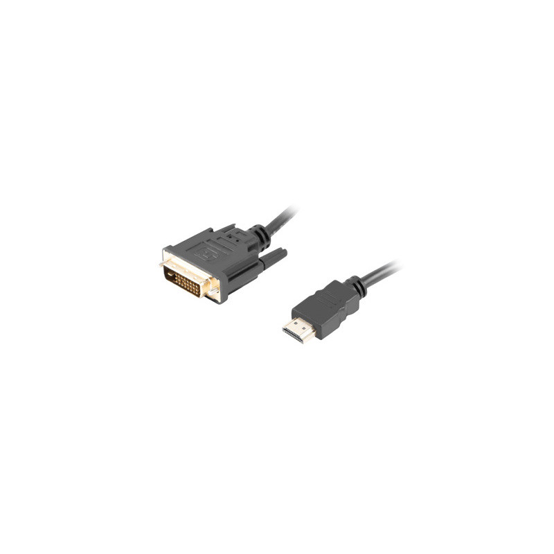 Cable hdmi lanberg macho -  dvi - d 24+1 macho 4k dual link 3m negro