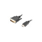 Cable hdmi lanberg macho -  dvi - d 24+1 macho 4k dual link 3m negro