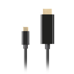 Cable usb tipo c a hdmi 4k lanberg 1m - macho - macho - negro