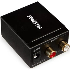 Convertidor de audio fonestar fo - 37da - audio digital en analgico - entrada ptica spdif -  coaxial spdif - salida audio estreo