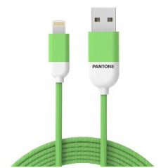 Cable nylon pantone lightning a usb 1.5m verde