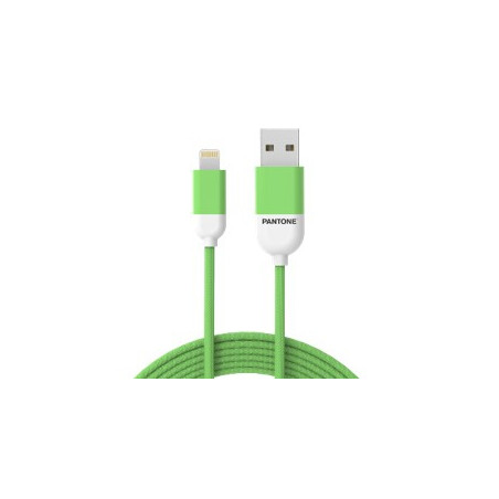 Cable nylon pantone lightning a usb 1.5m verde