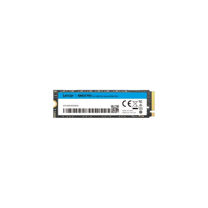 Disco duro interno solido ssd lexar nm610pro 500gb nvme gen3