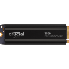 Disco duro interno solido ssd crucial t500 2tb pcie nvme 4.0 x4 con hs