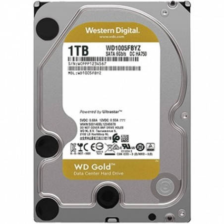 Disco duro interno hdd wd western digital gold wd1005fbyz 1tb 3.5 pulgadas sata 3 7200rpm 128mb