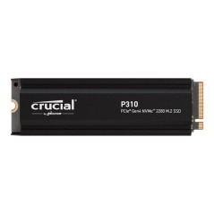 Disco duro interno solido ssd crucial p310 2tb m.2 nvme pci express 4.0 heatsink