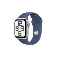 Smartwatch apple watch se gps 40mm silver case blue denim band s - m
