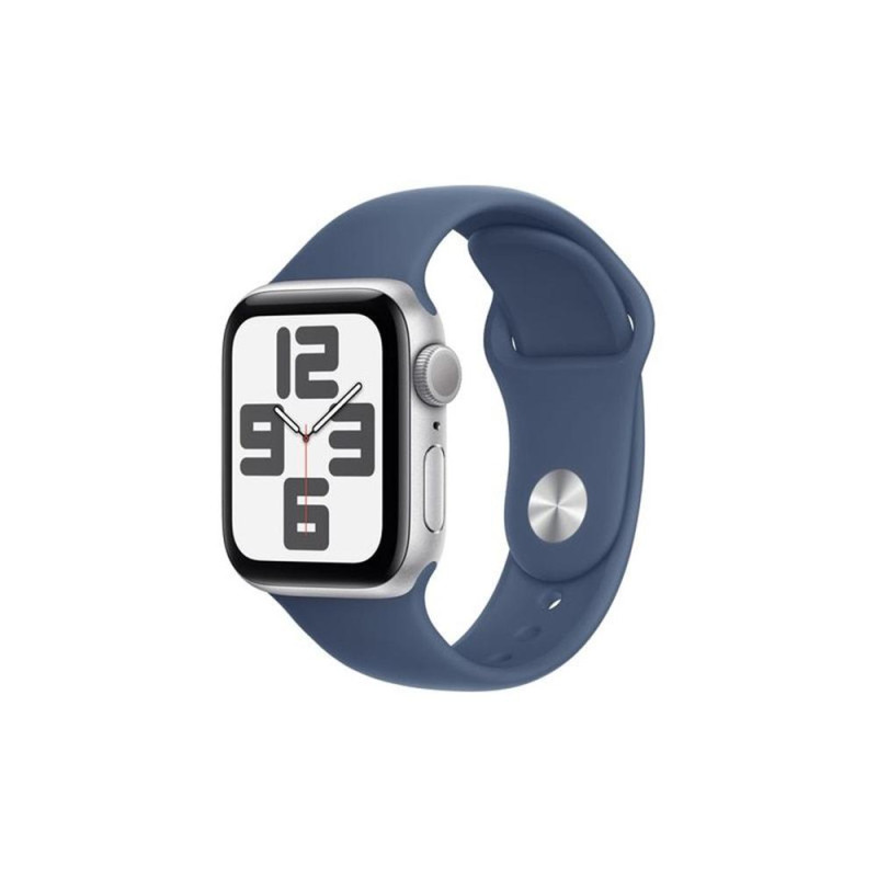 Smartwatch apple watch se gps 40mm silver case blue denim band s - m