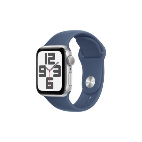 Smartwatch apple watch se gps 40mm silver case blue denim band s - m