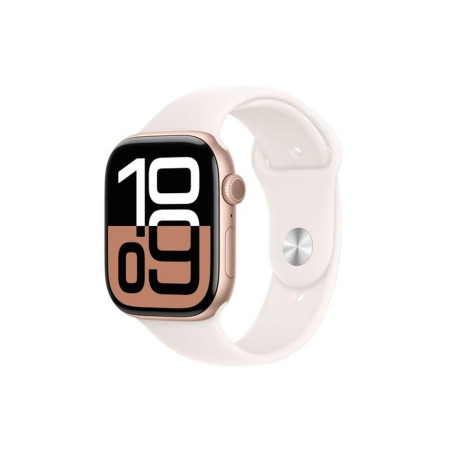 Smartwatch apple watch series 10 gps 46mm rose gold case light blush sport band s - m