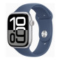 Smartwatch apple watch series 10 gps + cell 46mm silver case blue sport band s - m