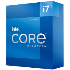 CPU INTEL CORE i7-12700KF (ALDER LAKE) 3.6 GHz - 25MB SKT 1700 pin NO GPU (AGGIUNGERE VGA) NO DISSIPATORE - BOX- BX8071512700KF