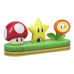 Lmpara paladone super mario icons seta - estrella y flor de fuego