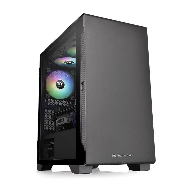 Torre micro atx thermaltake s100 tg - ven 120mm incluido - cristal templado - negro