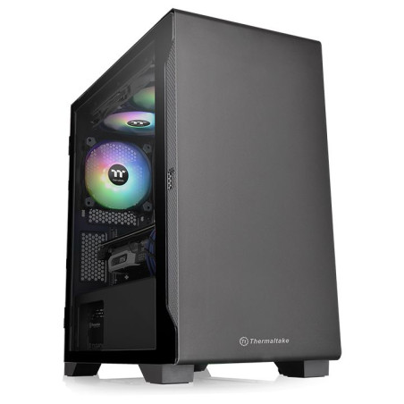 Micro atx thermaltake s100 tg - ve 120mm inclusive - cristal templado - negro