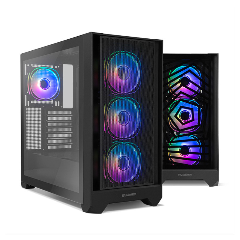 Caja nox hummer plasma semit atx vent argb 2x frontal