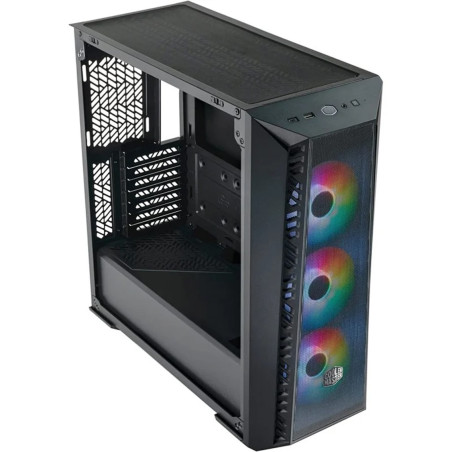 Caja ordenador gaming atx cooler master mb520 negra cristal templado -  3 x 120mm argb