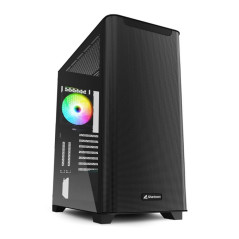 Caja ordenador gaming sharkoon m30 rgb atx 2 x usb 3.0 1 x usb type c sin fuente negro