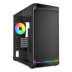 Caja gaming sharkoon vk2 rgb atx negro 3xvent 120mm 2xusb sn fuente