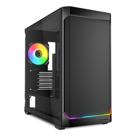 Caja gaming sharkoon vk2 rgb atx negro 3xvent 120mm 2xusb sn fuente
