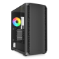 Caja gaming sharkoon ak2 rgb atx negro 2xvent 120mm 2xusb sn fuente