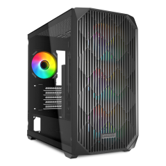 Caja gaming sharkoom mk3 matx negro 3xvent 120mm 3xusb sn fuente