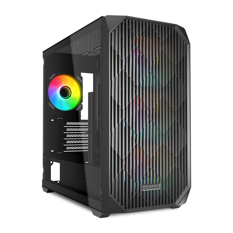 Caja gaming sharkoom mk3 matx negro 3xvent 120mm 3xusb sn fuente