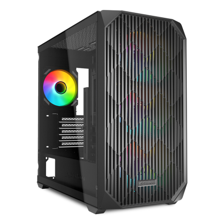Caja gaming sharkoom mk3 matx negro 3xvent 120mm 3xusb sn fuente