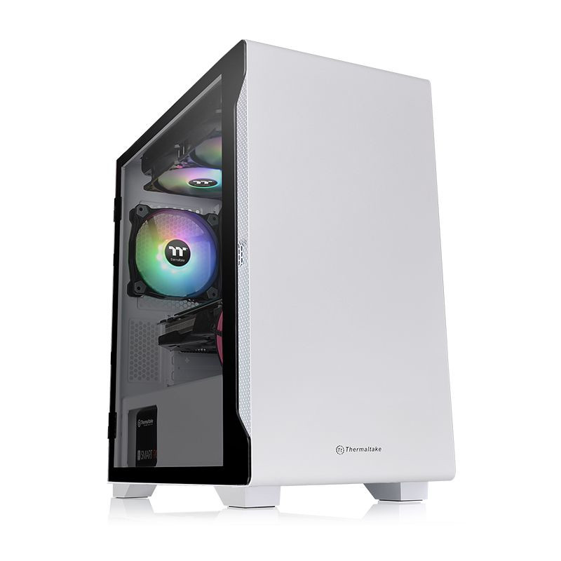 Torre micro atx thermaltake s100 tg - ven 120mm incluido - cristal templado - blanco