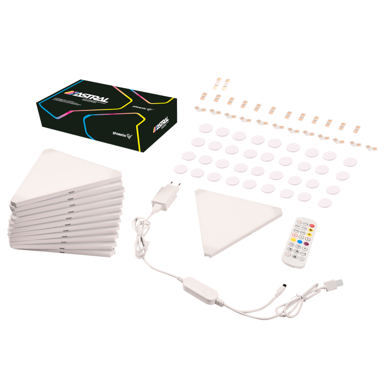 Phoenix astral kit de iluminacin modular rgb con paneles triangulares
