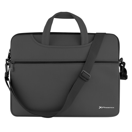 Funda maletin neopreno phoenix para porttil o tablet hasta 14 pulgadas interior terciopelo negro
