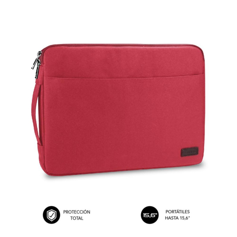 Funda subblim urban laptop sleeve para portatol 15.6 pulgadas rojo