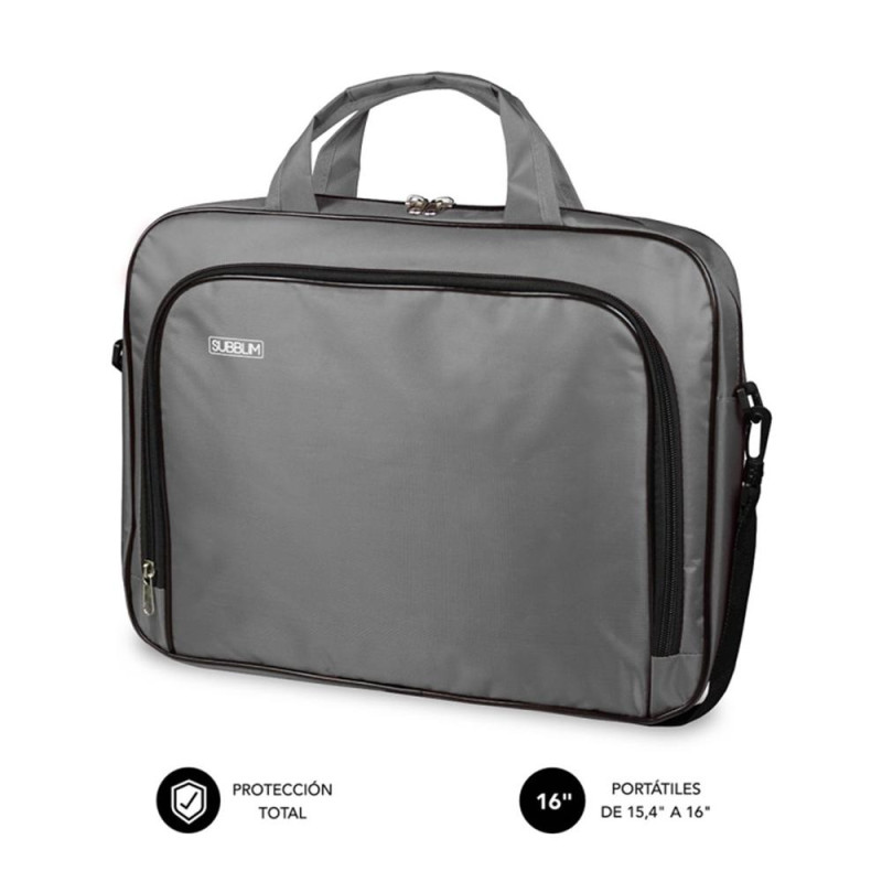 Maletin subblim oxford para portatil 15.4 pulgadas - 16 pulgadas gris