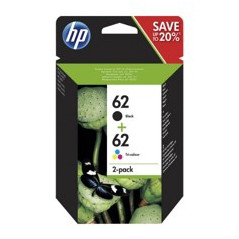 Pack cartucho tinta hp n9j71ae n62 negro - tricolor