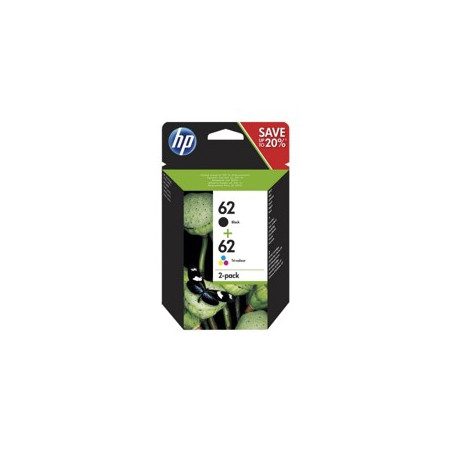 Pack cartucho tinta hp n9j71ae n62 negro - tricolor