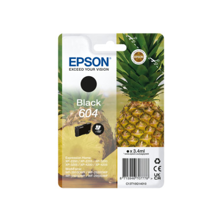 Cartucho epson 604 negro c13t10g14010 xp2200 wf - 2910 pia