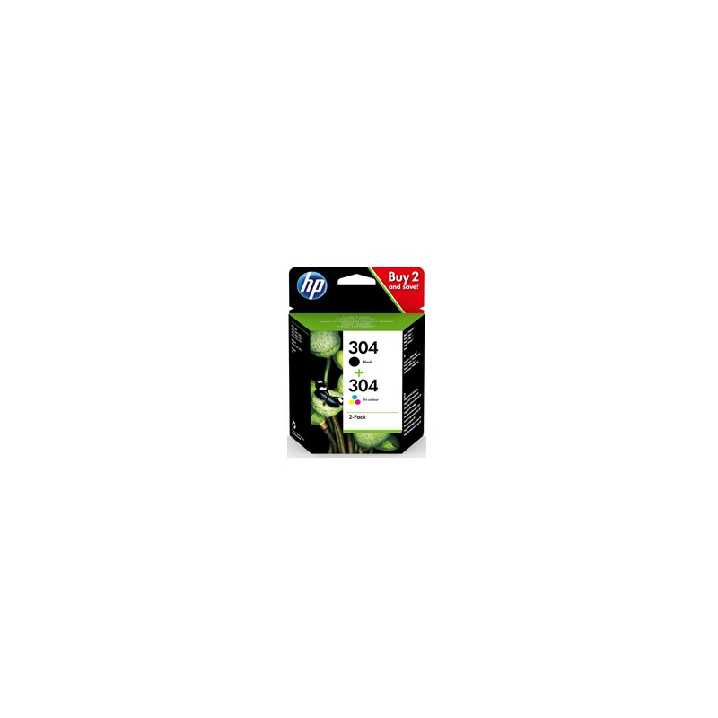 Pack 2 cartucho color hp 304 negro y color 3720 - 3721 - 3722 - 3750 - 5030