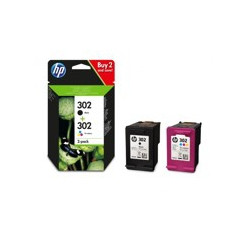 Multipack hp x4d37ae n302 negro y tricolor f6u65ae - f6u66ae
