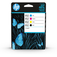 Cartucho tinta hp 912 pack ahorro negro cian magenta amarillo