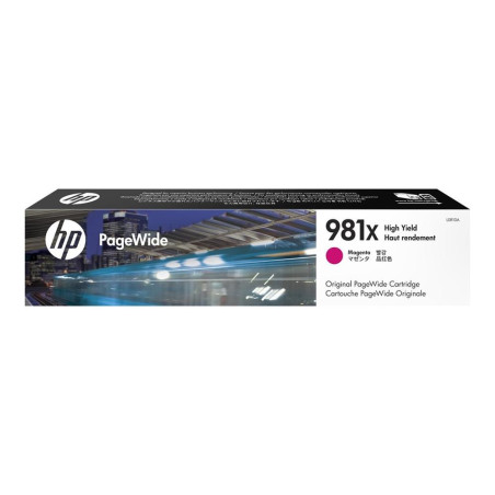 Cartucho hp pagewide enterprise 981x color 556 - mfp 586 high capacidad magenta