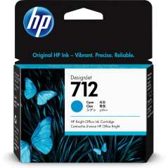 Cartucho tinta hp 712 - 3ed67a -  29 ml -  t210 -  t230 -  t250 -  t630 -  t650 -  cian