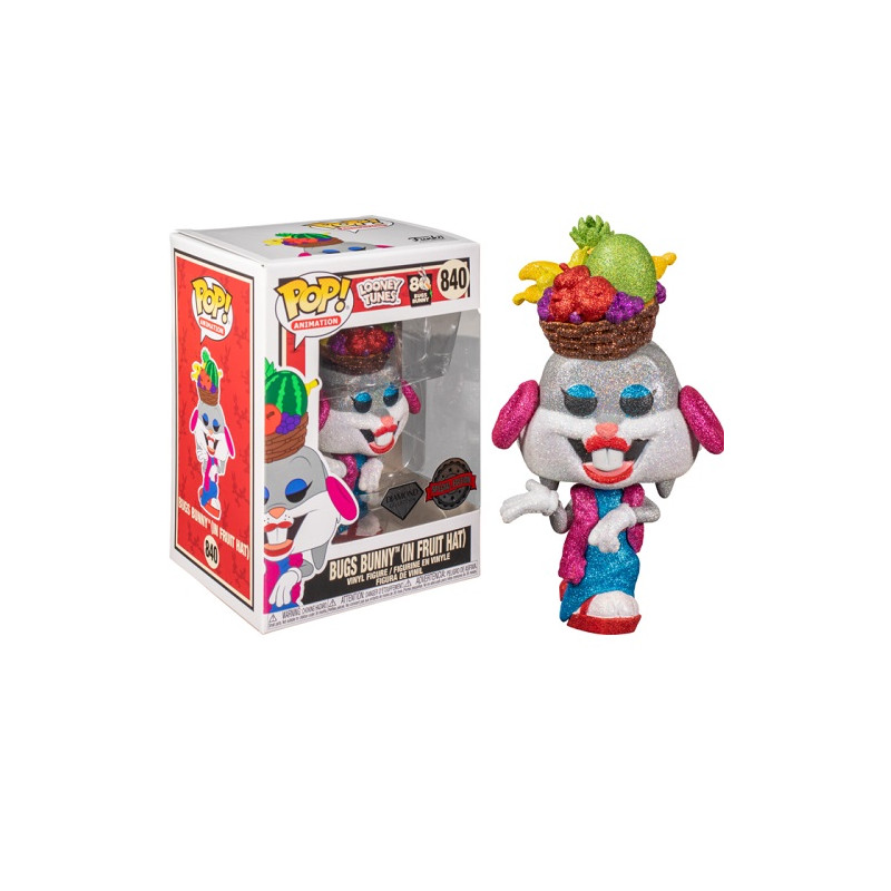 Funko pop looney tunes bugs bunny with sombrero de frutas glitter efecto diamante exclusivo edicion especial 51731