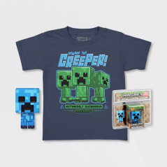 Pop & tee minecraft charged creeper funko + camiseta heel l