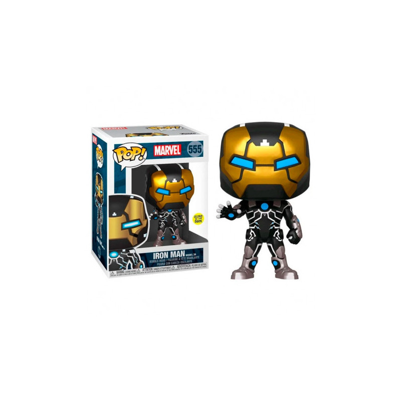 Funko pop marvel 80th iron man model 39 brillo en la oscuridad 43965